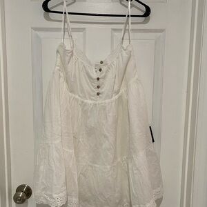 Lulu's White Lace Button-Front Top NWT size Large